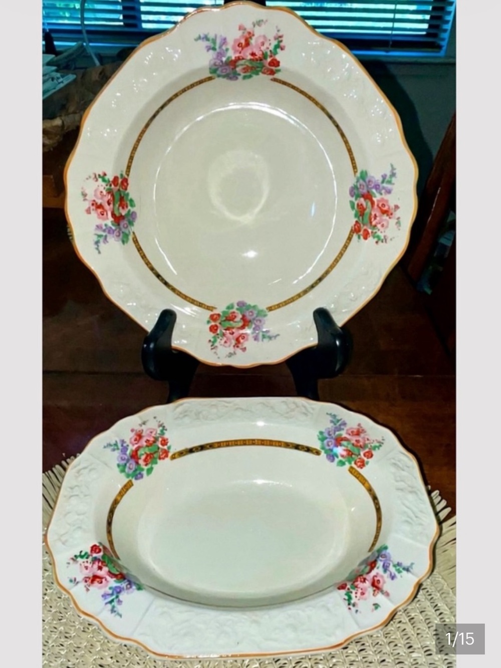 Vintage Myott, Son&Co England set replacement Veg Bowl with oval veg platter